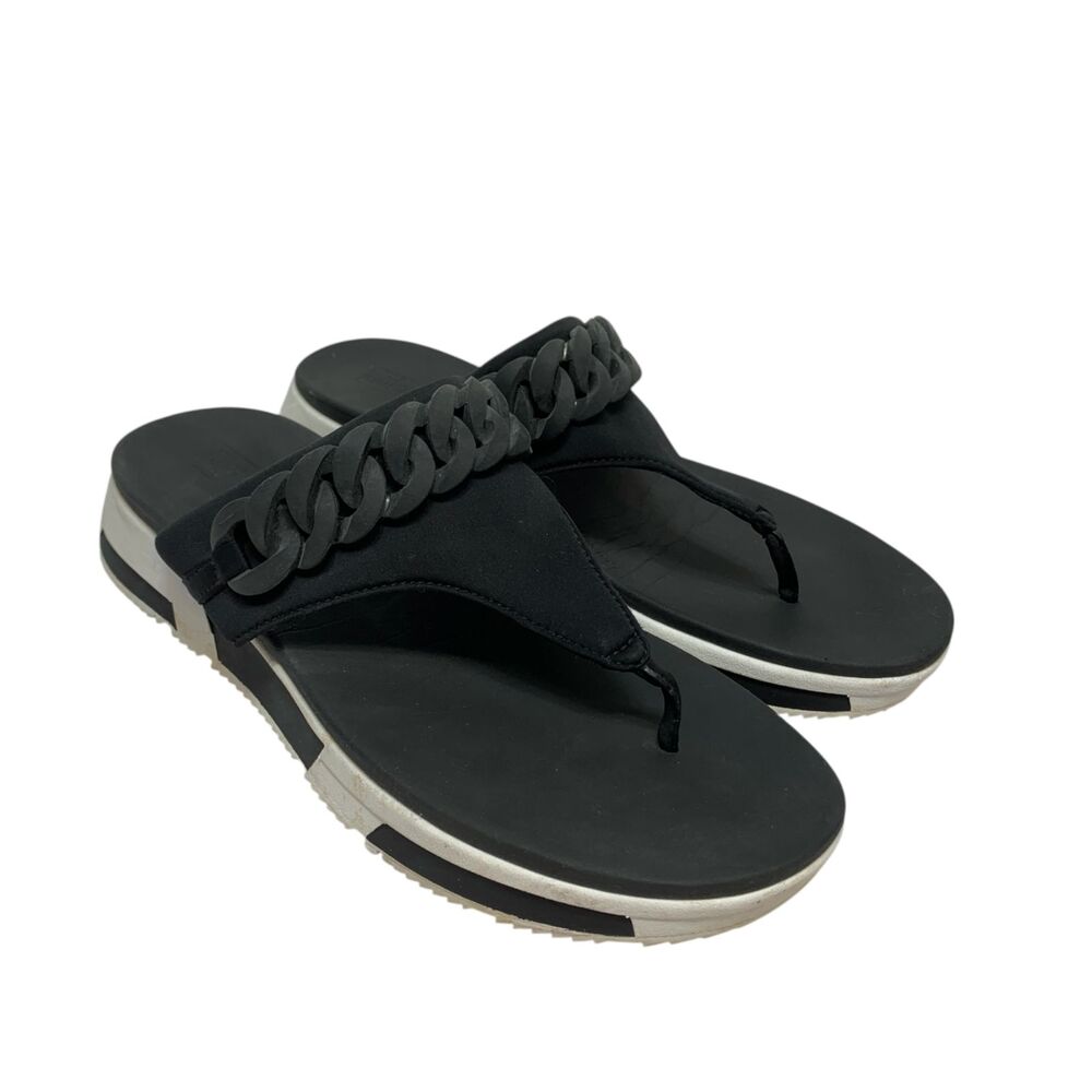 FitFlop Women's Heda Chain Slide Neoprene Sandals W51-001 Black Size‎ 9